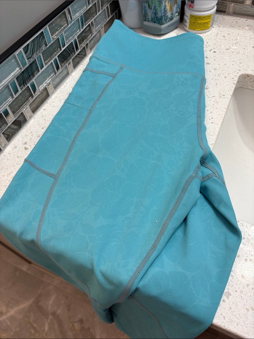 Zyia Teal Active Capri Leggings